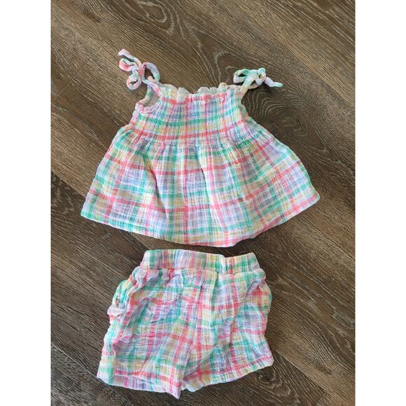 Starting Out Baby Girl Striped Tank & Shorts Set -‎ 12 Months #8 - Picture 2 of 4